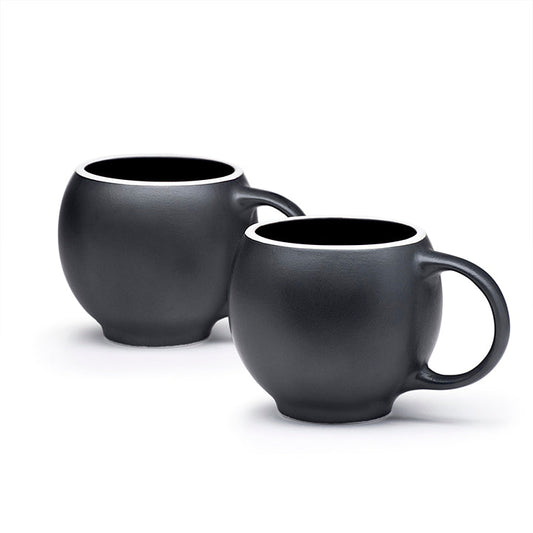 Remember Stillness Teacups, Set of 2 (Black)