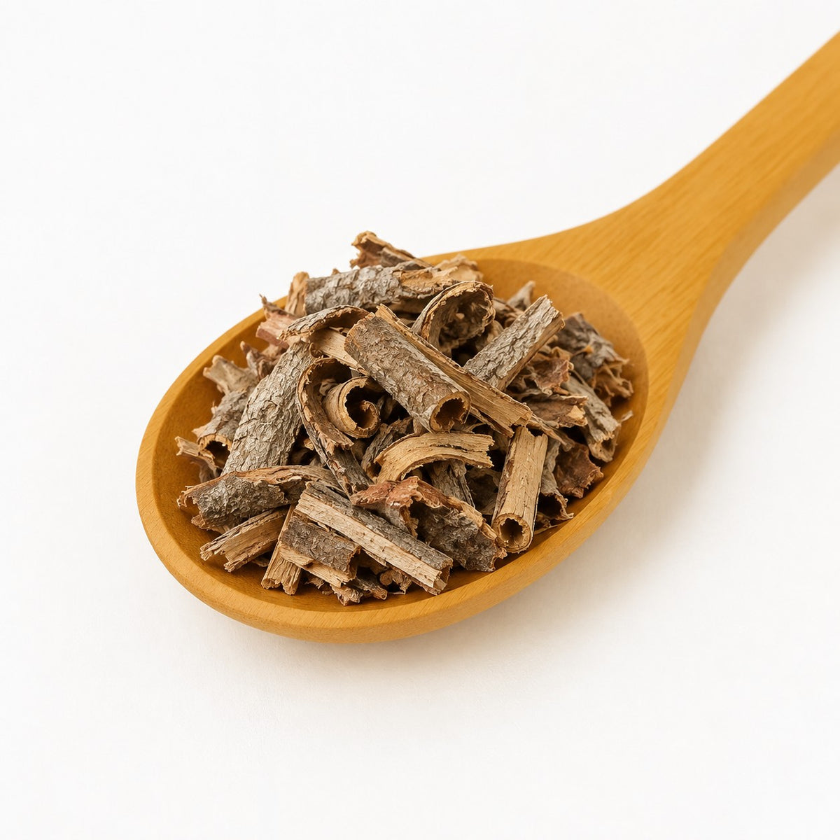 Guelder Rose Bark on a wooden spoon by Caps & Petals