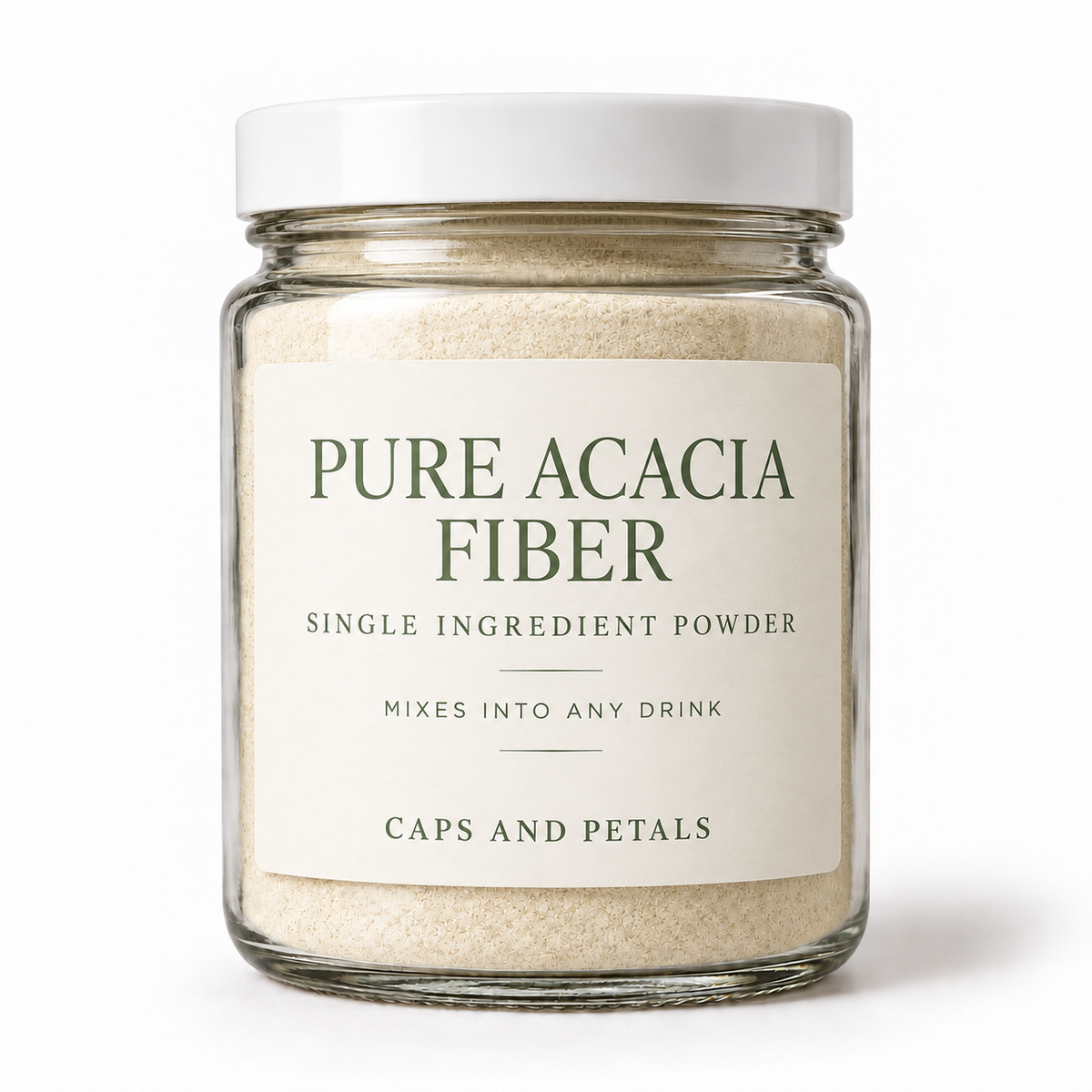 Pure Acacia Fiber powder by Caps and Petals