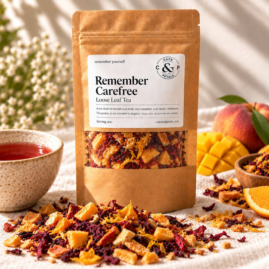 Remember Carefree loose leaf tea by Caps & Petals