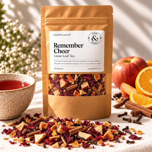 Remember Cheer loose leaf tea by Caps & Petals