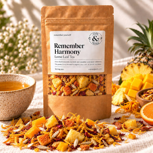 Remember Harmony loose leaf tea by Caps & Petals
