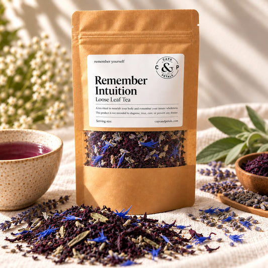 Remember Intuition loose leaf tea by Caps & Petals