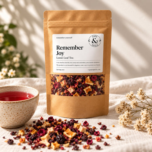 Remember Joy loose leaf tea by Caps & Petals