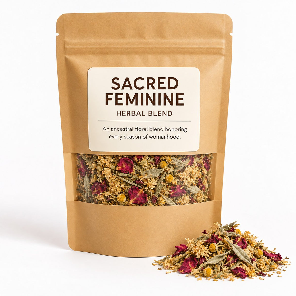 Sacred Feminine herbal blend by Caps & Petals
