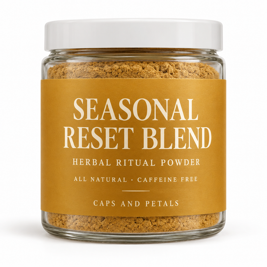 Seasonal Reset Blend herbal ritual powder by Caps and Petals